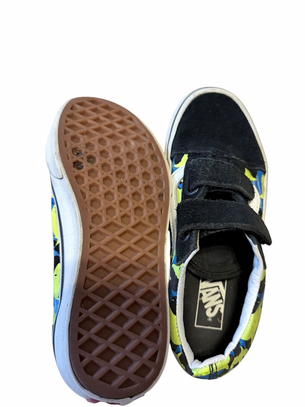 💜BUNDLE CONVERSE & VANS Kids Black & Green Casual Sneakers - Velcro Comfort - Picture 12 of 12